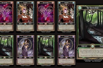design custom card game cards board game artwork for playing card tabletop game