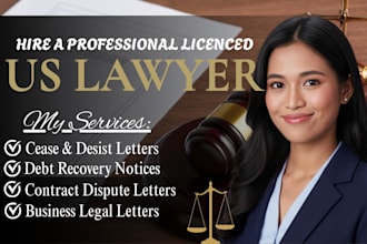 draft a demand letter or cease and desist letter as a US lawyer