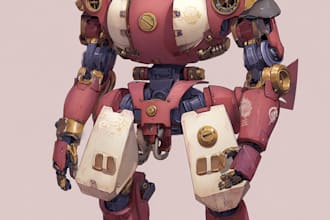 make a custom mecha or robotic illustration