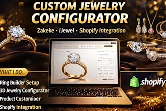 setup zakeke ijewel ring configurator shopify 3d jewelry customizer