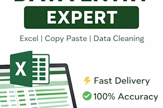do excel data entry, PDF to excel conversion and data cleaning