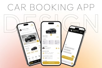 design a high converting car rental and car booking app UX UI