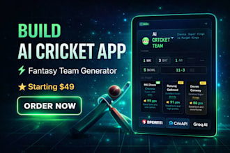 build an ai powered fantasy cricket team generator app