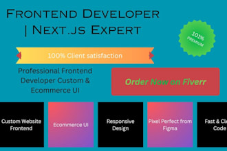 be your expert frontend web developer for modern UI UX