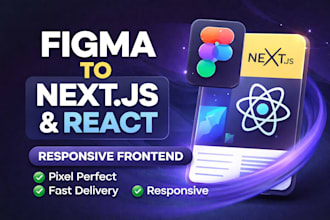 convert figma to next js or react js responsive frontend