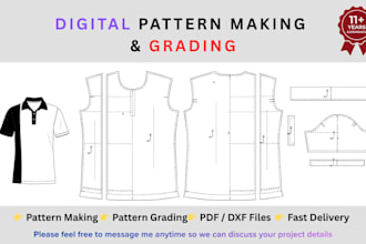 do pattern making and grading for clothing