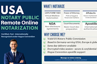 notarize your documents online and apostille remote notary public usps 1583, poa
