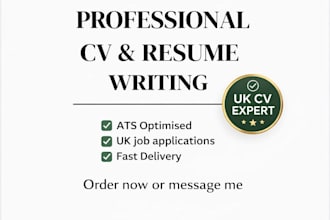 write professional cvs, resumes and cover letter for UK jobs
