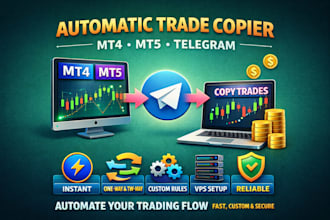 build trade copier bot, mt4 mt5 eas copier, telegram signal copier, forex copier