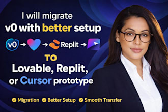 migrate v0 with better setup to lovable replit or cursor prototype