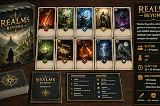 design custom board game cards and tabletop game art