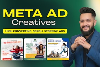 design meta ad creatives, google ads, and social media posts