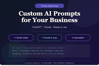 create custom chatgpt and claude prompts for your small business