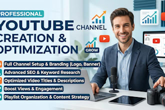 create youtube channel and optimize it