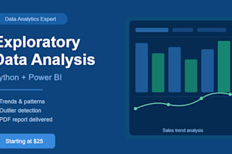 do exploratory data analysis in python and power bi