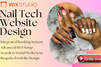 nail tech website, nail salon, nail salon website, nail tech wix studio website