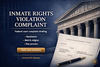 draft a comprehensive inmate rights violation complaint for federal court