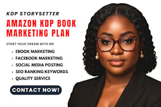 do professional book promotion and marketing for amazon KDP authors