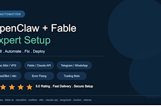 install, setup and automate openclaw, fable ai agent on mac mini, vps or cloud