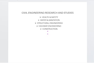 do research and studies in civil engineering