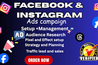 setup facebook ads campaign, instagram ads, meta ads manager for leads and sales