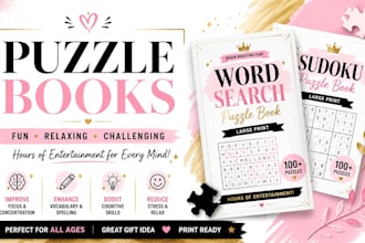 design fun and engaging puzzle books