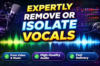 expertly remove or isolate vocals from video and music