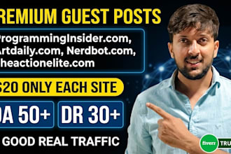 guest post placements on da 70 plus websites