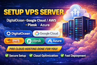 setup vps server digitalocean google cloud aws plesk azure
