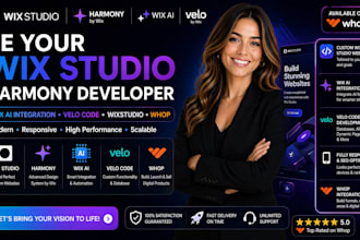 be your wix velo developer,wix code,wix harmony,api integration,wix rest api wix