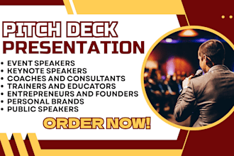 create presenter pitch deck event speaker pitch deck presentation deck design