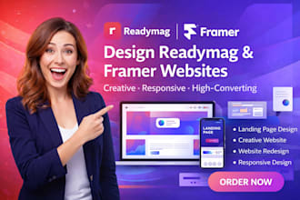 design readymag framer website landing page redesign