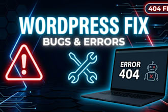 fix wordpress 404 errors, broken links, redirects and speed issues