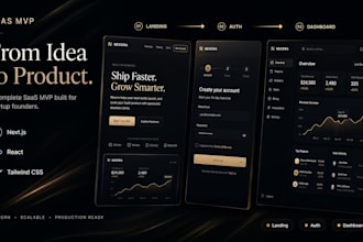 develop a saas mvp web app with nextjs for startup founders