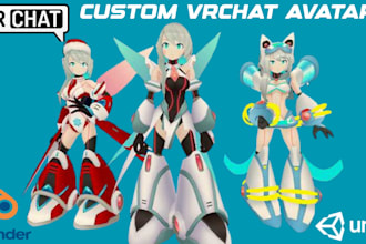 create a custom vrchat avatar vrc avatar furry avatar 3d model for unity quest