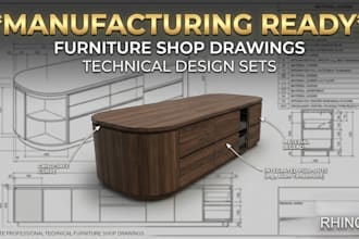 create professional technical furniture drawings