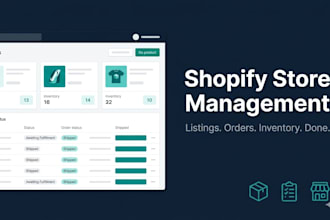 manage your shopify store, product listings, and order processing