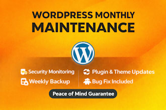 wordpress monthly maintenance plugin theme updates security and backup