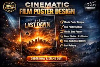 design a professional cinematic film poster or key art