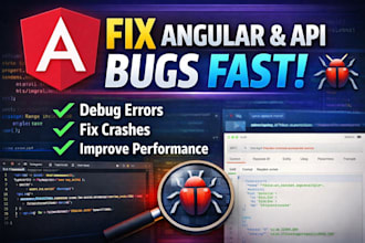 fix your angular bugs, API issues or frontend problems fast