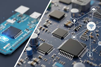 do embedded systems, pcb circuit board design and iot for arduino, esp32, stm32