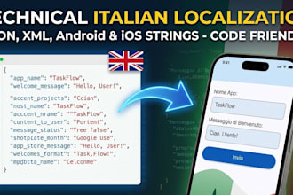 professionaly localize your app or software into italian