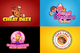 design logo and t shirt for restaurant food cafe bakery