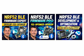 develop, fix and optimize nrf52 ble firmware using nordic sdk and zephyr rtos