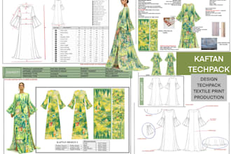 create professional textile prints and fashion tech packs