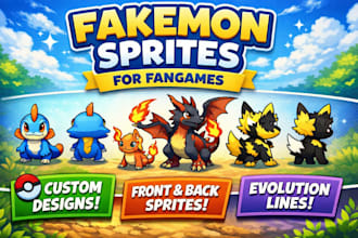 make pokemon style, pixel art, sprite, fakemon, nintendo, rpg, trainer