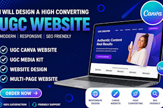 ugc portfolio canva website high converting ugc portfolio design