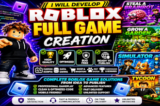 develop roblox full game, steal a brainrot, grow a garden, simulator game