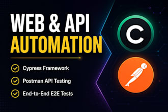 do web and API automation testing using cypress and postman