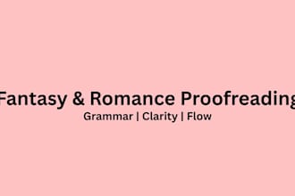 proofread your fantasy or romance writing